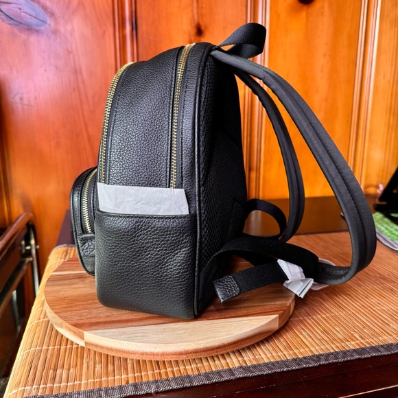 NWT Genuine Coach Mini Court Backpack in Black Authentic Pebbled Leather C8603 - Picture 4 of 8